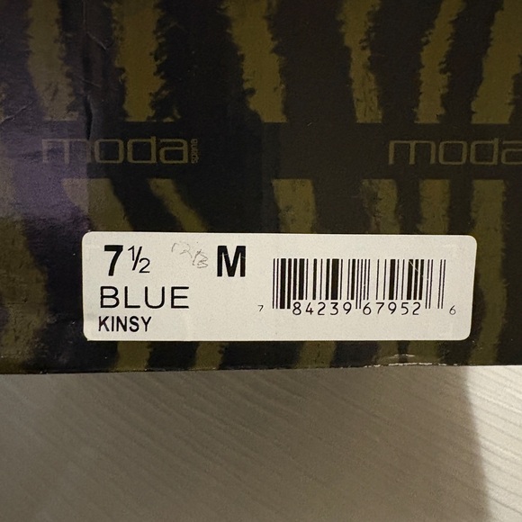 Moda Blue Wedge Sandals - Picture 7 of 7